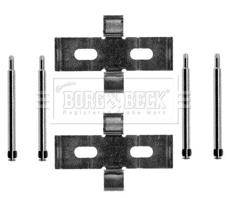 BORG & BECK Комплектующие, колодки дискового тормоза BBK1085